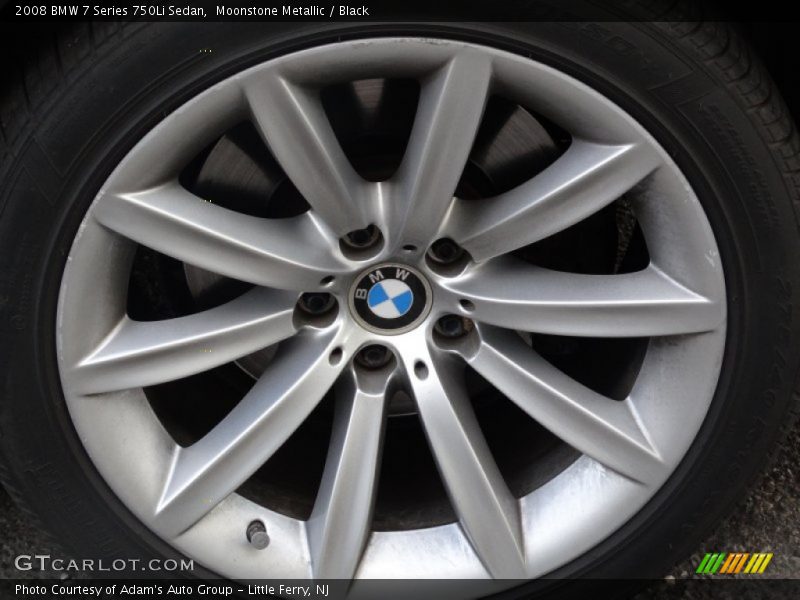 Moonstone Metallic / Black 2008 BMW 7 Series 750Li Sedan