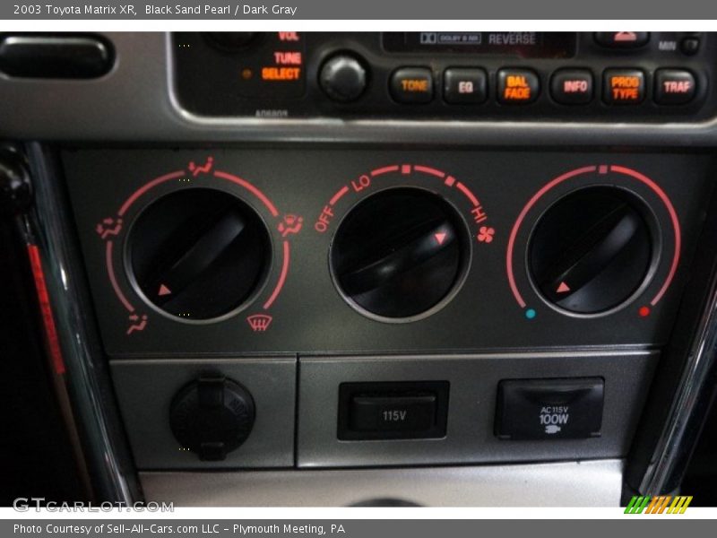 Black Sand Pearl / Dark Gray 2003 Toyota Matrix XR