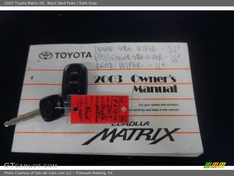 Black Sand Pearl / Dark Gray 2003 Toyota Matrix XR
