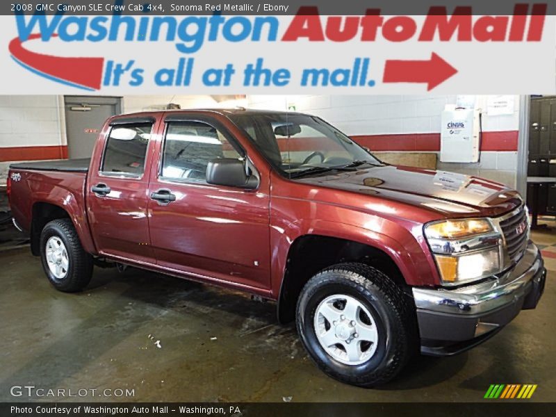 Sonoma Red Metallic / Ebony 2008 GMC Canyon SLE Crew Cab 4x4