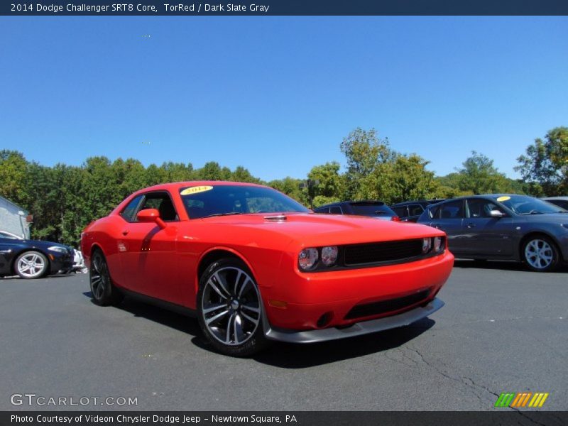 TorRed / Dark Slate Gray 2014 Dodge Challenger SRT8 Core