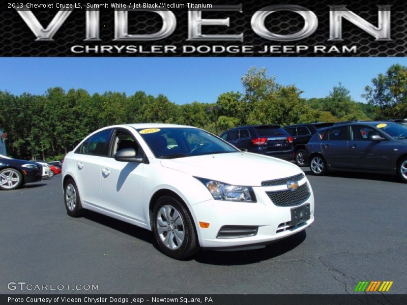Summit White / Jet Black/Medium Titanium 2013 Chevrolet Cruze LS