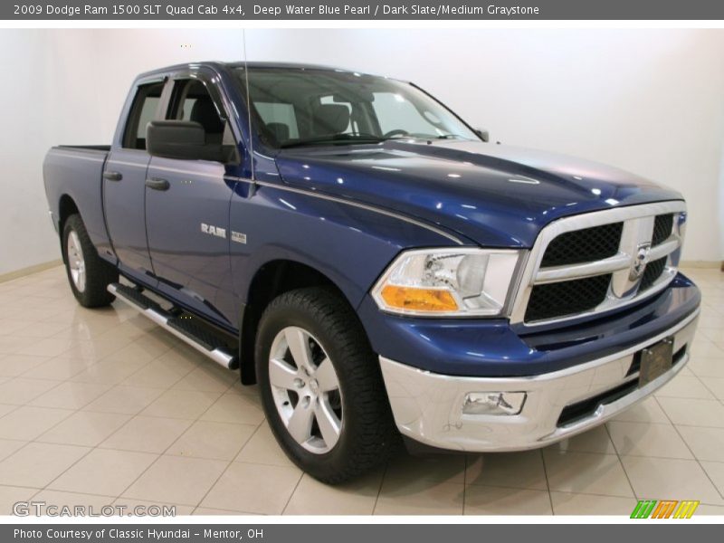 Deep Water Blue Pearl / Dark Slate/Medium Graystone 2009 Dodge Ram 1500 SLT Quad Cab 4x4