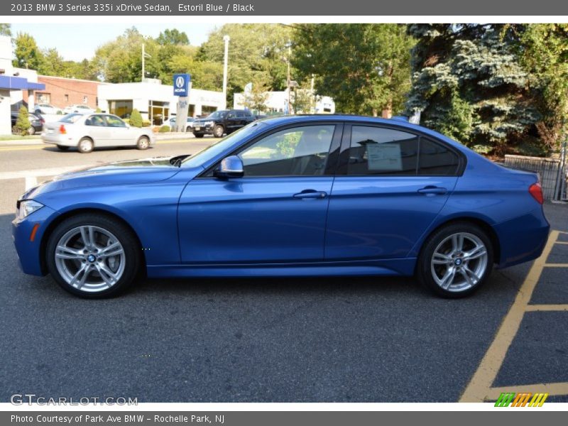 Estoril Blue / Black 2013 BMW 3 Series 335i xDrive Sedan