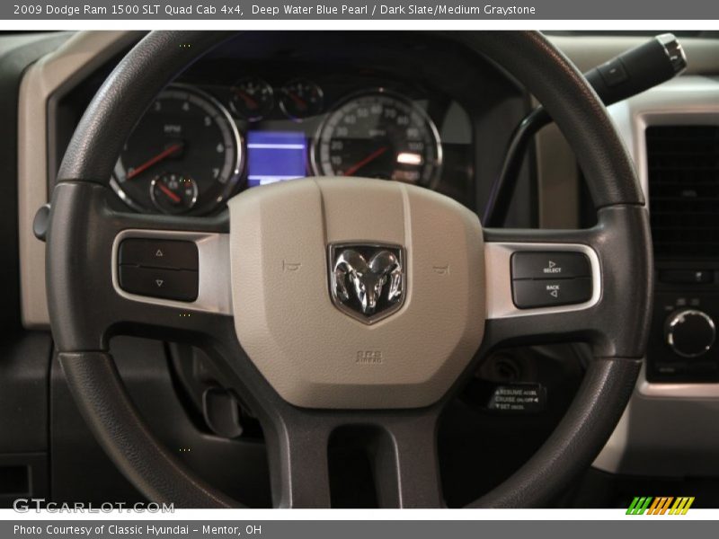 Deep Water Blue Pearl / Dark Slate/Medium Graystone 2009 Dodge Ram 1500 SLT Quad Cab 4x4