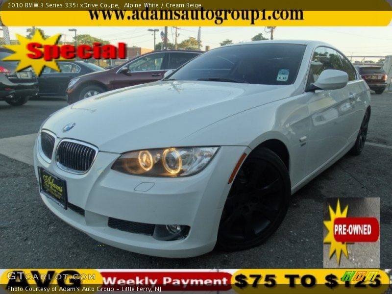 Alpine White / Cream Beige 2010 BMW 3 Series 335i xDrive Coupe