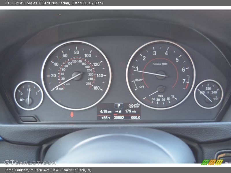 Estoril Blue / Black 2013 BMW 3 Series 335i xDrive Sedan