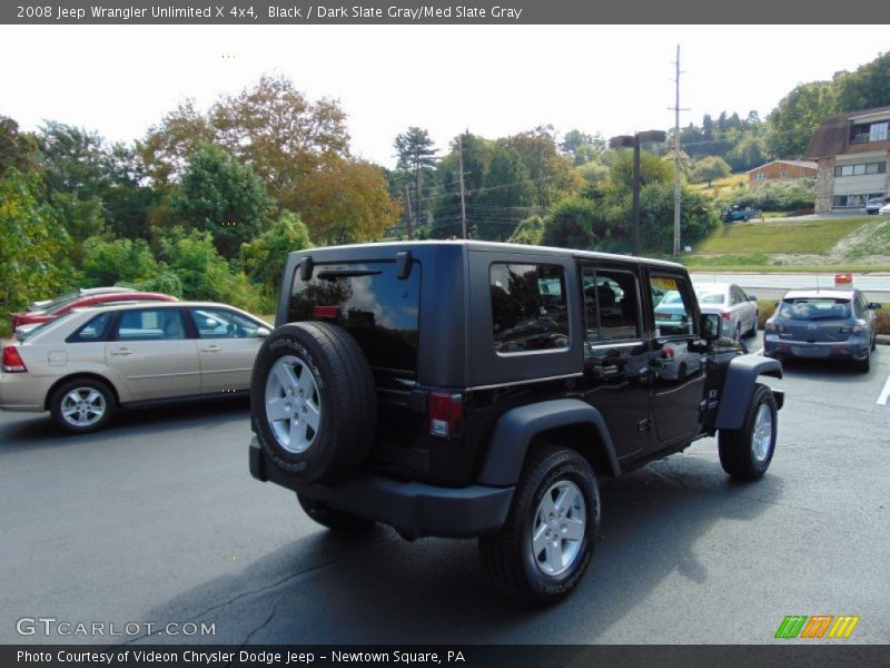 Black / Dark Slate Gray/Med Slate Gray 2008 Jeep Wrangler Unlimited X 4x4