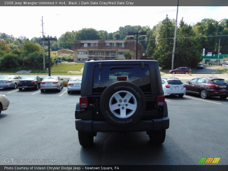Black / Dark Slate Gray/Med Slate Gray 2008 Jeep Wrangler Unlimited X 4x4