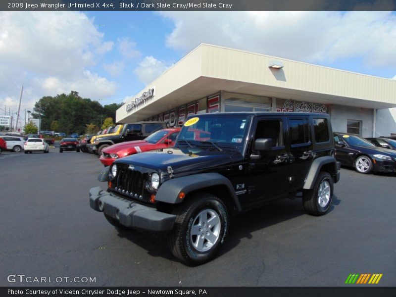 Black / Dark Slate Gray/Med Slate Gray 2008 Jeep Wrangler Unlimited X 4x4