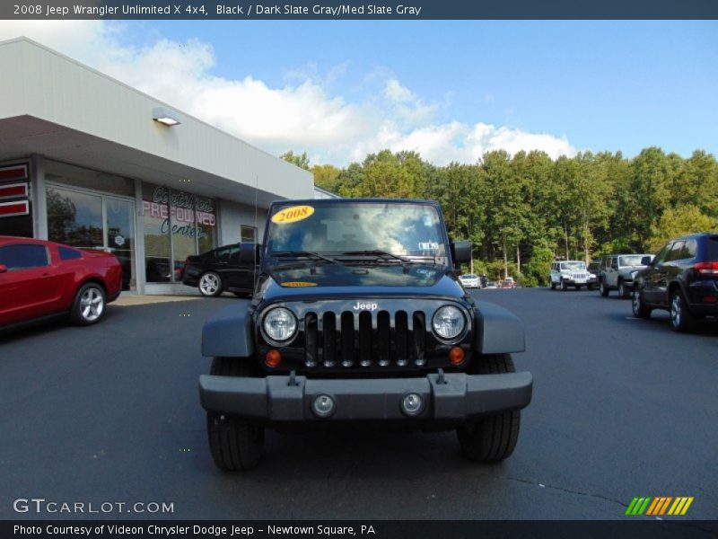 Black / Dark Slate Gray/Med Slate Gray 2008 Jeep Wrangler Unlimited X 4x4