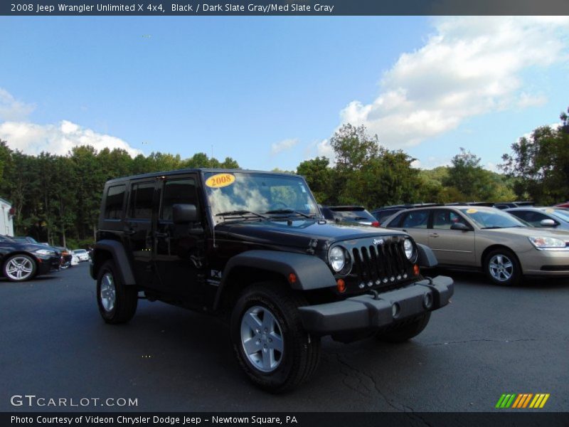 Black / Dark Slate Gray/Med Slate Gray 2008 Jeep Wrangler Unlimited X 4x4