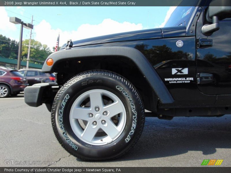 Black / Dark Slate Gray/Med Slate Gray 2008 Jeep Wrangler Unlimited X 4x4