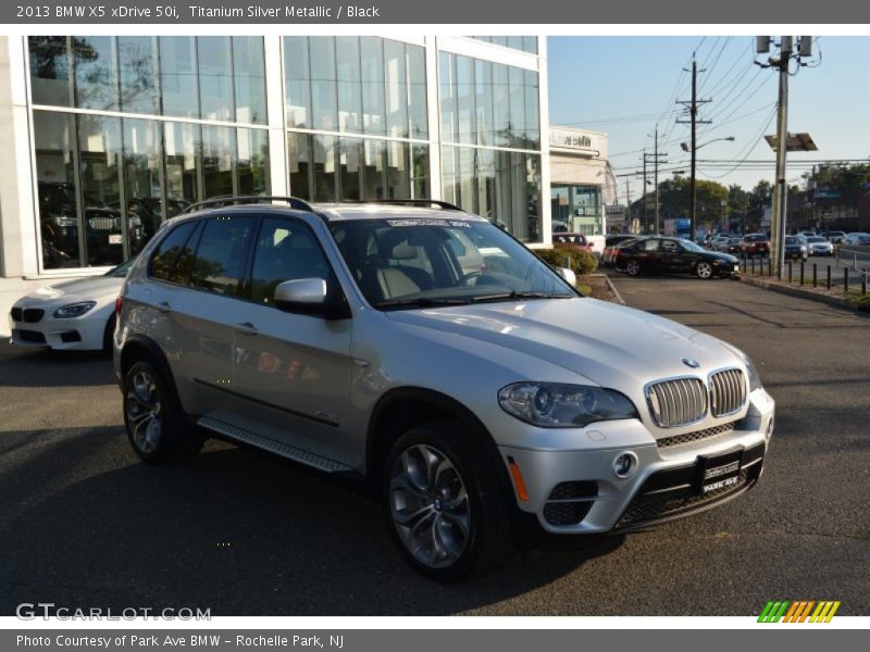 Titanium Silver Metallic / Black 2013 BMW X5 xDrive 50i