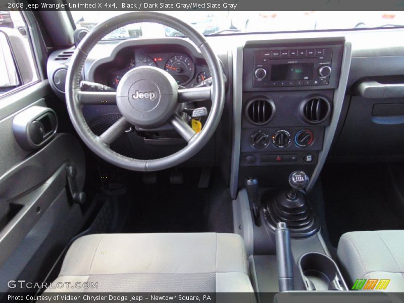 Black / Dark Slate Gray/Med Slate Gray 2008 Jeep Wrangler Unlimited X 4x4