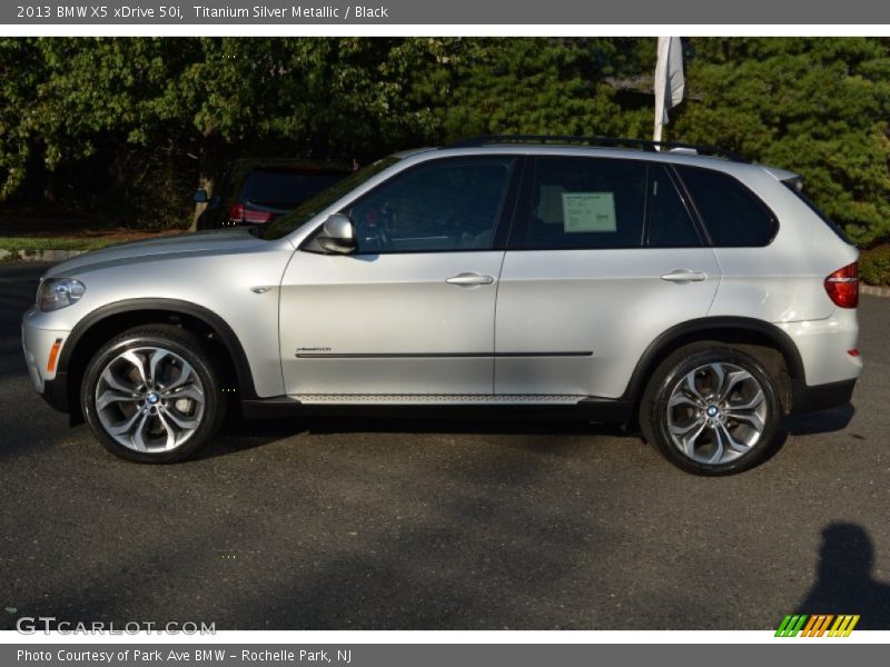 Titanium Silver Metallic / Black 2013 BMW X5 xDrive 50i