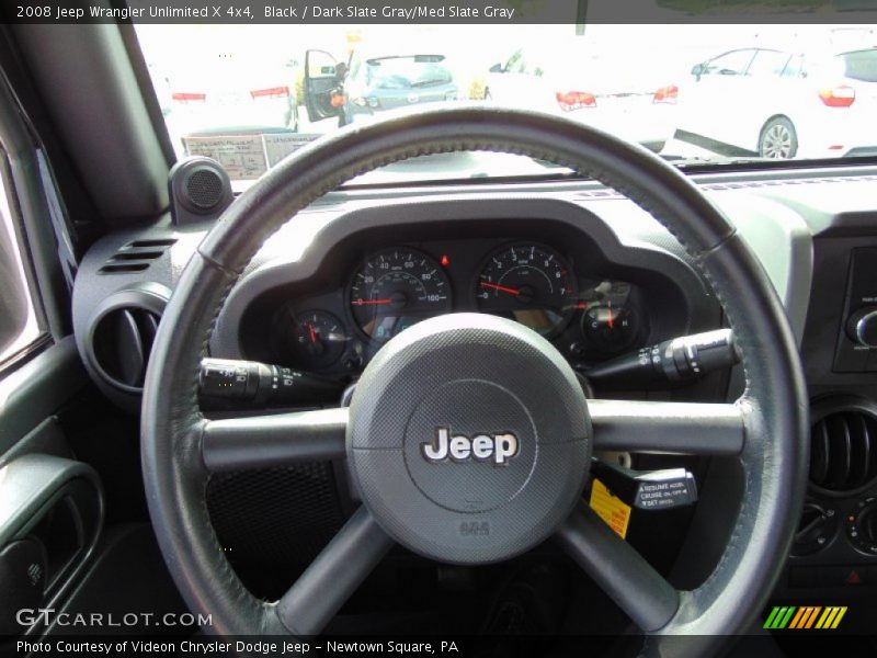 Black / Dark Slate Gray/Med Slate Gray 2008 Jeep Wrangler Unlimited X 4x4