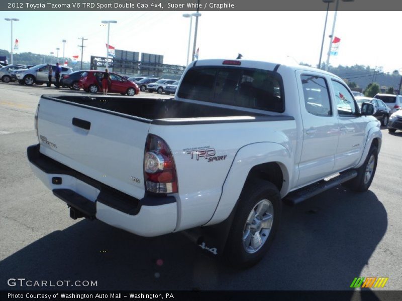 Super White / Graphite 2012 Toyota Tacoma V6 TRD Sport Double Cab 4x4