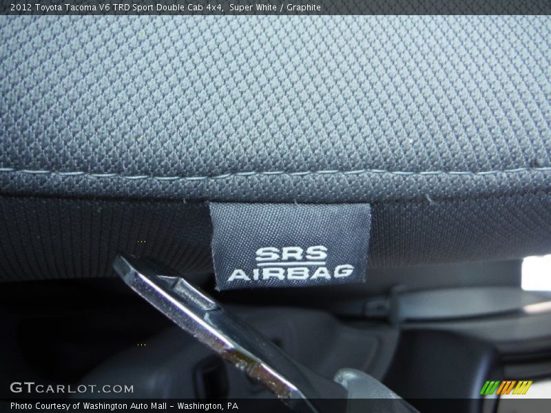 Super White / Graphite 2012 Toyota Tacoma V6 TRD Sport Double Cab 4x4