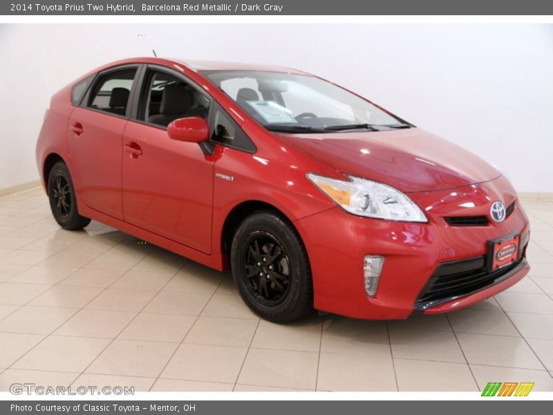 Barcelona Red Metallic / Dark Gray 2014 Toyota Prius Two Hybrid