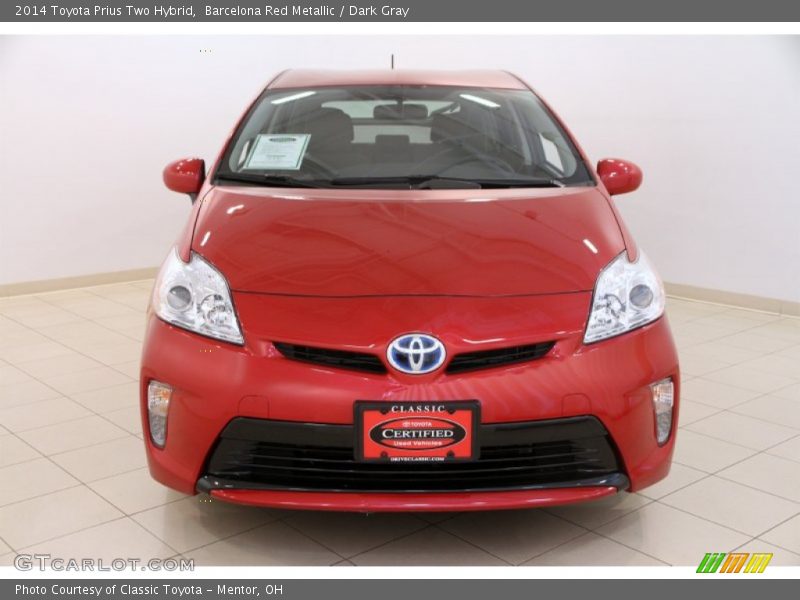 Barcelona Red Metallic / Dark Gray 2014 Toyota Prius Two Hybrid