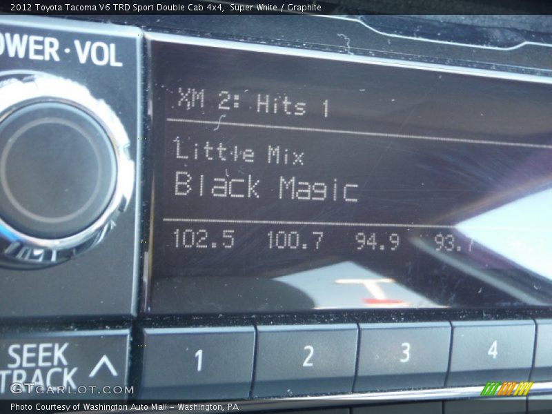 Super White / Graphite 2012 Toyota Tacoma V6 TRD Sport Double Cab 4x4