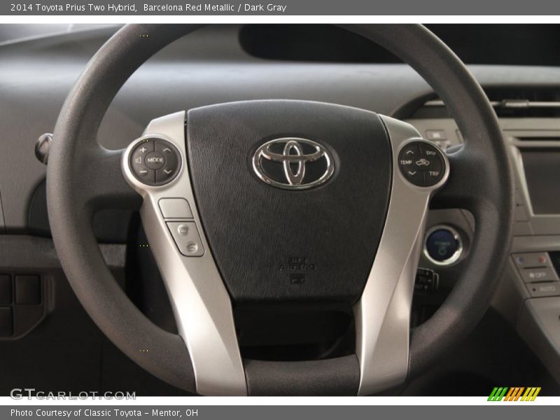 Barcelona Red Metallic / Dark Gray 2014 Toyota Prius Two Hybrid