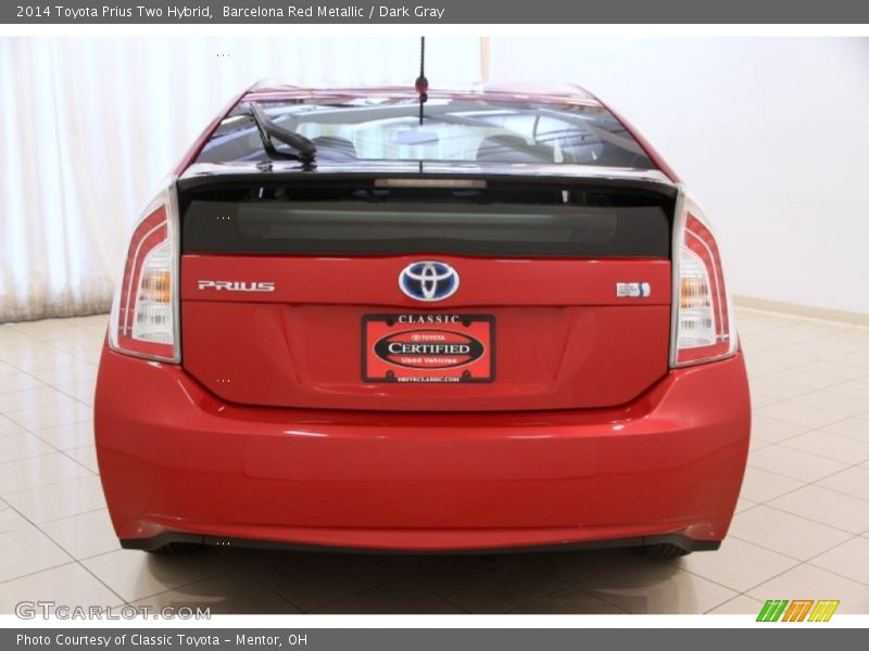 Barcelona Red Metallic / Dark Gray 2014 Toyota Prius Two Hybrid