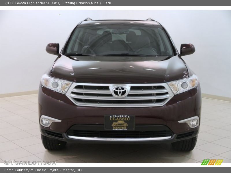 Sizzling Crimson Mica / Black 2013 Toyota Highlander SE 4WD