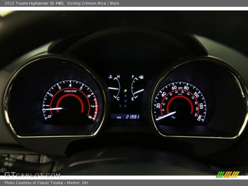 Sizzling Crimson Mica / Black 2013 Toyota Highlander SE 4WD