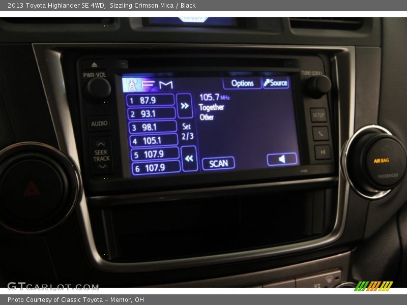 Sizzling Crimson Mica / Black 2013 Toyota Highlander SE 4WD