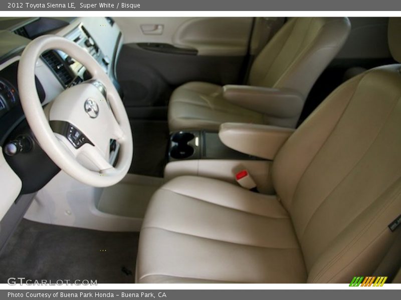 Super White / Bisque 2012 Toyota Sienna LE