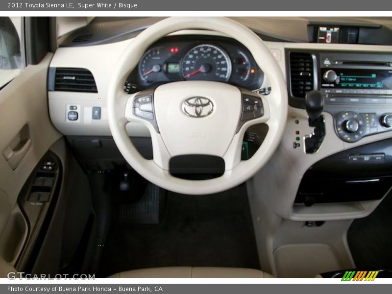 Super White / Bisque 2012 Toyota Sienna LE