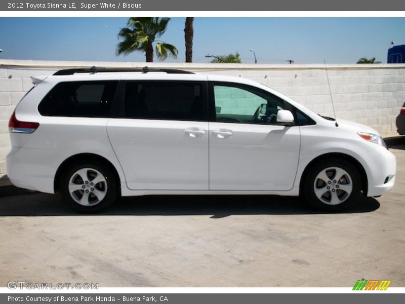 Super White / Bisque 2012 Toyota Sienna LE