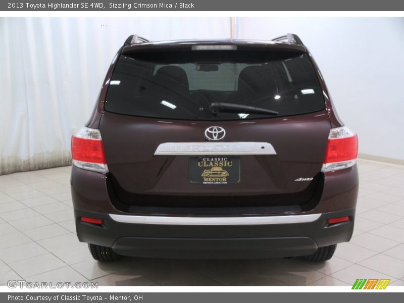 Sizzling Crimson Mica / Black 2013 Toyota Highlander SE 4WD