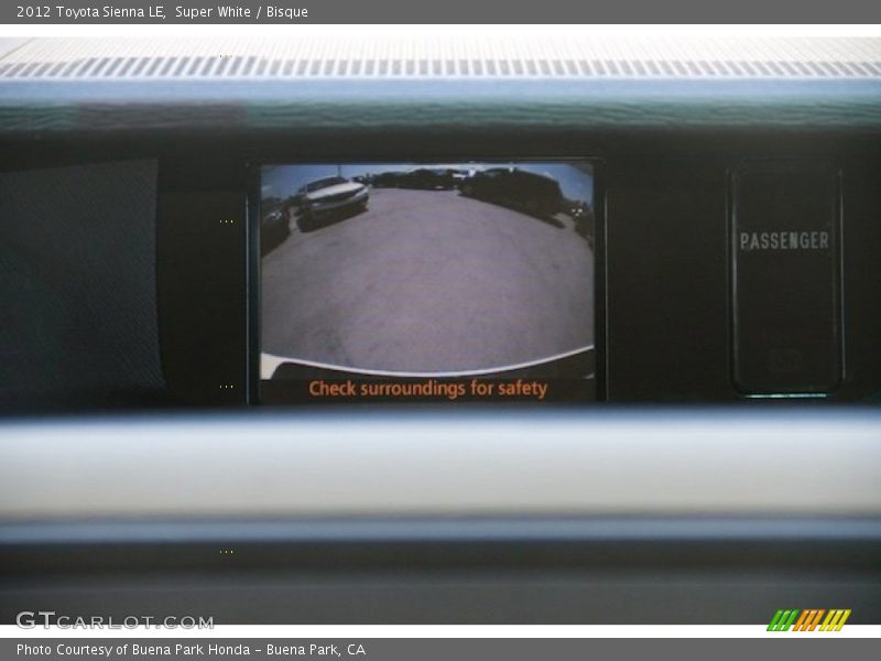 Super White / Bisque 2012 Toyota Sienna LE
