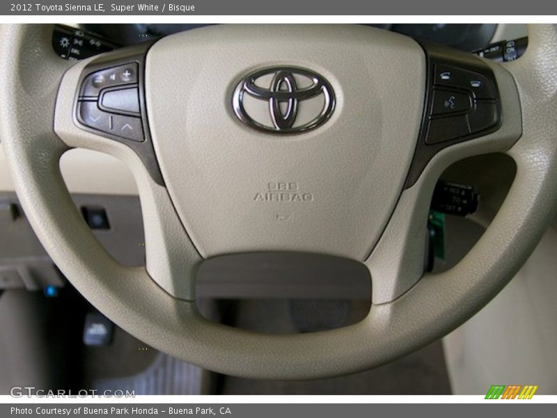 Super White / Bisque 2012 Toyota Sienna LE