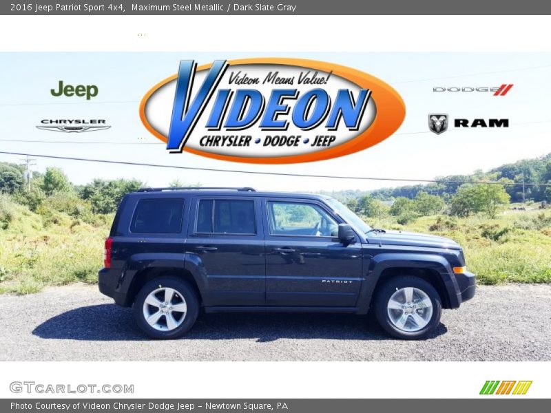 Maximum Steel Metallic / Dark Slate Gray 2016 Jeep Patriot Sport 4x4