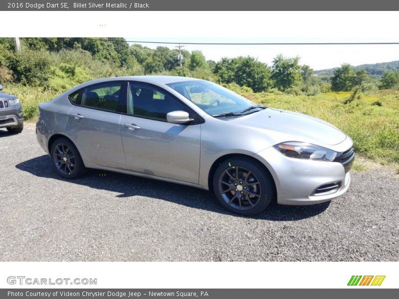 Billet Silver Metallic / Black 2016 Dodge Dart SE