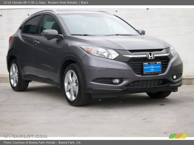 Modern Steel Metallic / Black 2016 Honda HR-V EX-L Navi