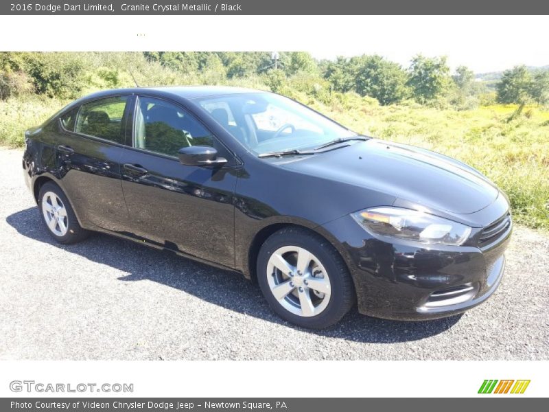 Granite Crystal Metallic / Black 2016 Dodge Dart Limited