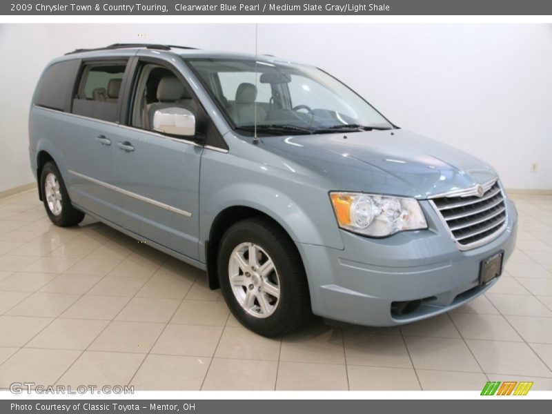 Clearwater Blue Pearl / Medium Slate Gray/Light Shale 2009 Chrysler Town & Country Touring