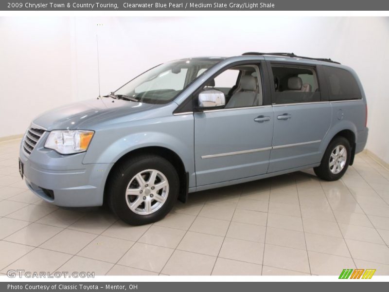 Clearwater Blue Pearl / Medium Slate Gray/Light Shale 2009 Chrysler Town & Country Touring