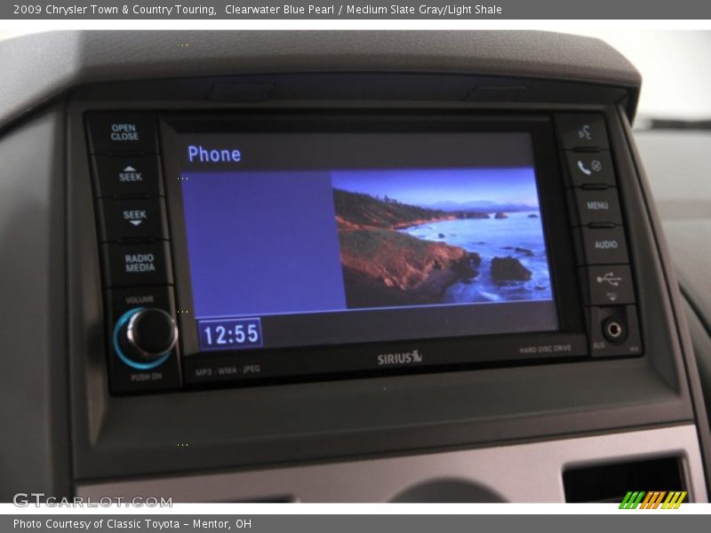 Clearwater Blue Pearl / Medium Slate Gray/Light Shale 2009 Chrysler Town & Country Touring