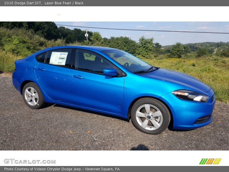 Laser Blue Pearl / Black 2016 Dodge Dart SXT