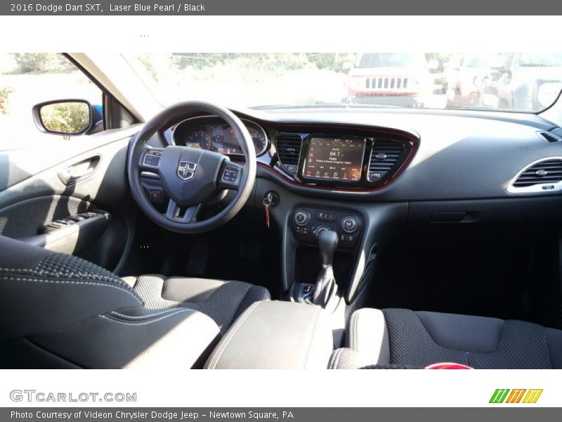 Laser Blue Pearl / Black 2016 Dodge Dart SXT