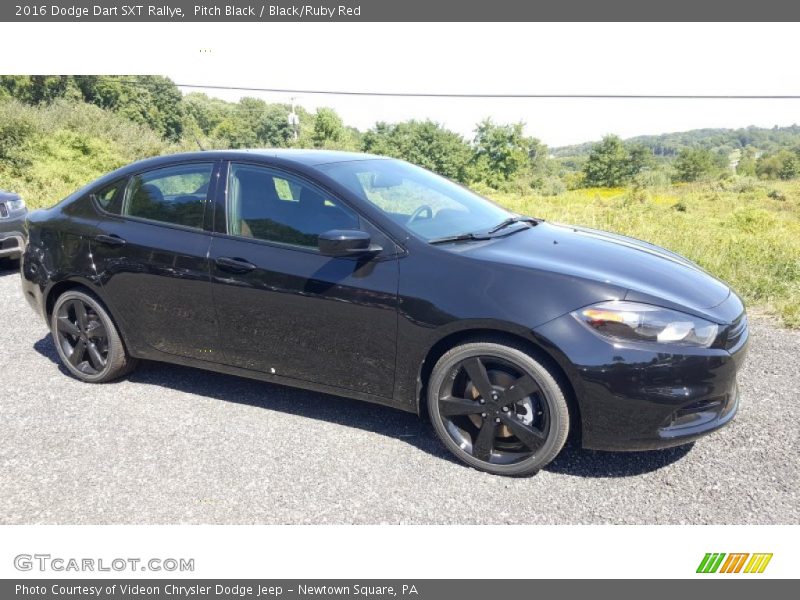 Pitch Black / Black/Ruby Red 2016 Dodge Dart SXT Rallye