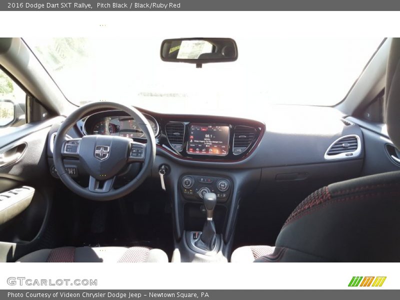 Pitch Black / Black/Ruby Red 2016 Dodge Dart SXT Rallye