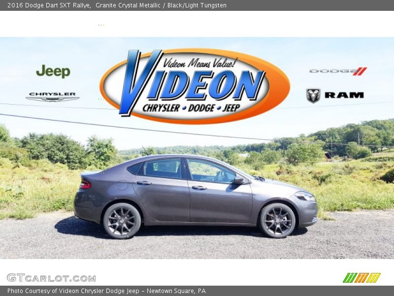 Granite Crystal Metallic / Black/Light Tungsten 2016 Dodge Dart SXT Rallye