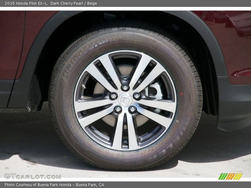 Dark Cherry Pearl / Beige 2016 Honda Pilot EX-L